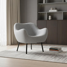 Load image into Gallery viewer, Modern Linen Fabric Chunky Wingback Chair - Gray

