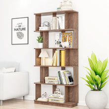 Load image into Gallery viewer, 5 Tier Open Bookshelf, Free Combination Storage Shelving For Living Room - Dark Brown
