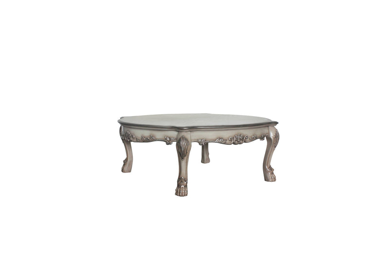 Solid And Manufactured Wood Coffee Table - Bone