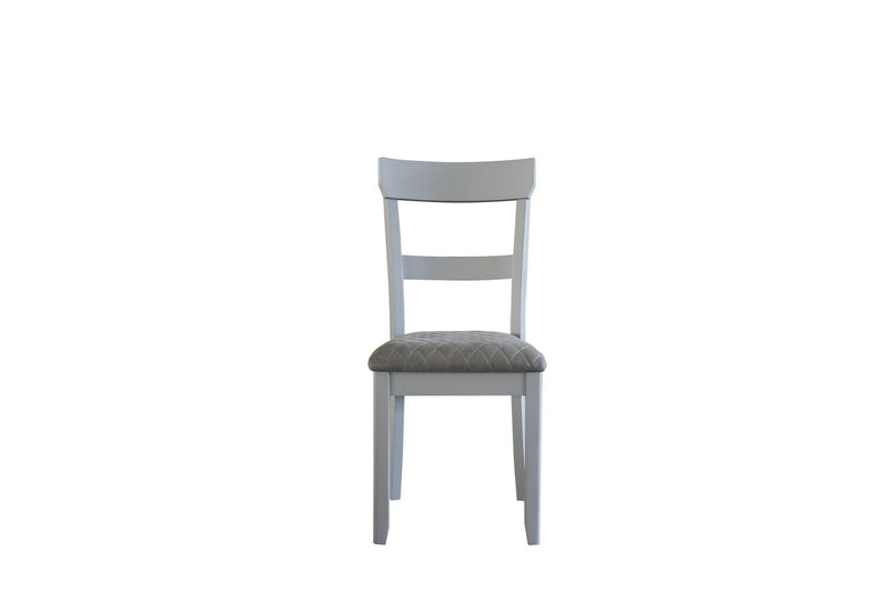 Fabric Upholstered Open Back Dining Side Chairs (Set of 2) - Gray