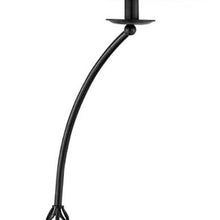Load image into Gallery viewer, Tray Table Floor Lamp With Brown Empire Shade - Black
