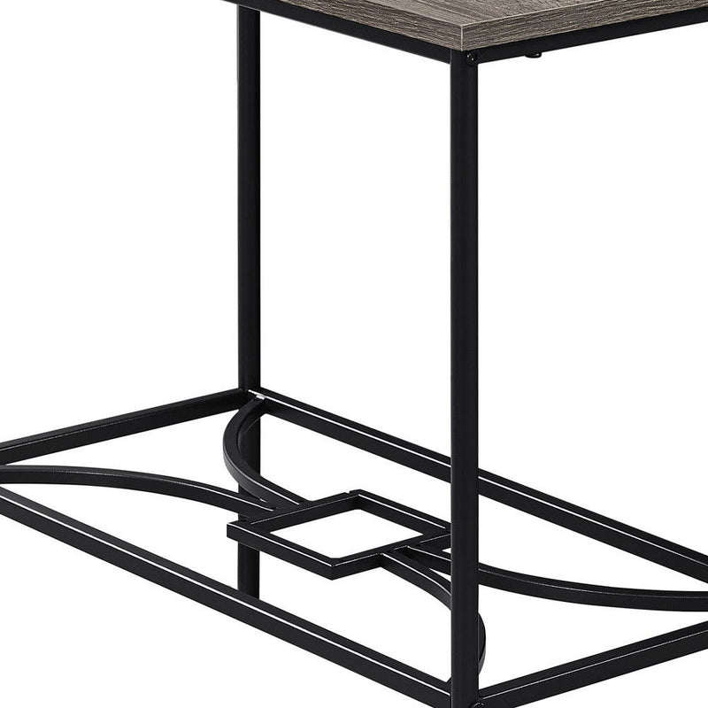 Console Table With Storage - Taupe And Black
