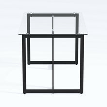 Load image into Gallery viewer, 55" Glass And Metal Dining Table - Clear
