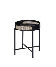 Load image into Gallery viewer, Melamine Veneer And Manufactured Wood Round End Table - Black
