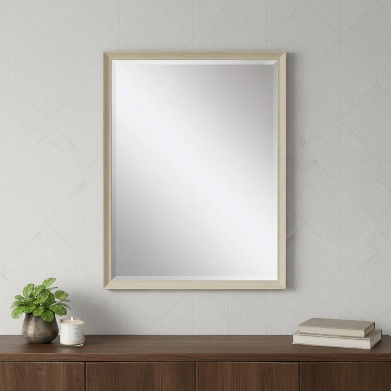 51" Wood Accent Mirror - Silver