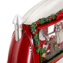 Load image into Gallery viewer, Christmas Plastic / Resin Camper With Mr &amp; Mrs Santa Tea Time LED / Water Spinning / 2 Way Switch, 3*AA Required - Red
