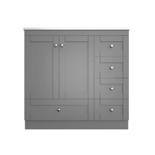 Load image into Gallery viewer, Shaker Free Standing Bathroom Vanity Cabinet With Sink, Soft Close Drawers, Soft Close Doors
