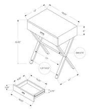 Load image into Gallery viewer, Accent Side X Table, Storage Drawer, Contemporary &amp; Modern
