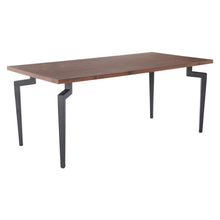 Load image into Gallery viewer, 71" Wood And Steel Dining Table - Brown
