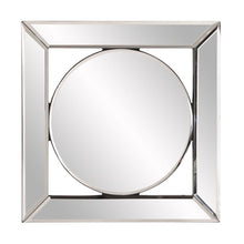 Load image into Gallery viewer, 12" Round in Square Glass Framed Accent Mirror - Pearl Silver
