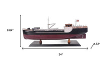 Load image into Gallery viewer, Hand Painted Model Boat (624235) - Black / Dark Brown
