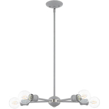 Load image into Gallery viewer, 11" Five Light Dimmable Chandelier With Shades - Gray

