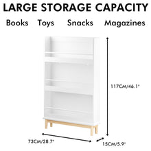 Load image into Gallery viewer, Wall Mounted Bookshelf, 3 Front Facing Display Shelves For Toddler Bedroom - White
