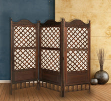 Load image into Gallery viewer, Folding Three Panel Screen Room Divider (415094) - Brown
