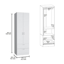 Load image into Gallery viewer, Armoire Organiser, Two Shelves, Rod, Double Door Cabinet Armoire

