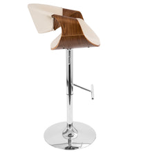 Load image into Gallery viewer, Curvo - Mid Century Modern Adjustable Barstool With Swivel With Straight T Footrest

