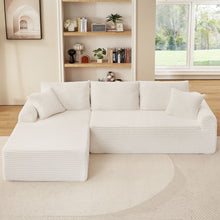 Load image into Gallery viewer, Modular Sectional With Arched Armrests, Includes 3 Back Cushions &amp; 2 Throw Pillows
