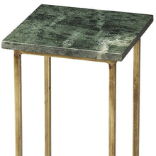 Load image into Gallery viewer, 21" Marble Square End Table - Green And Gold
