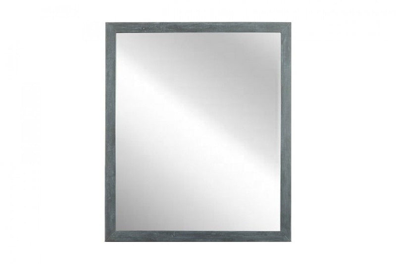 40" Solid Framed Accent Mirror - Dark Gray