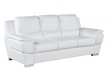 Load image into Gallery viewer, Leather Sofa - White / Silver
