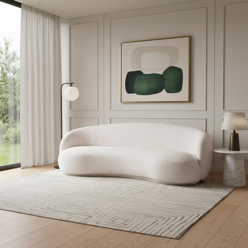 Upholstered Sofa - Cream