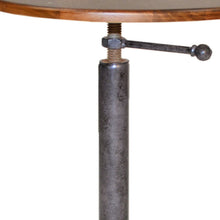 Load image into Gallery viewer, Industrial Solid Wood Round End Table - Chestnut
