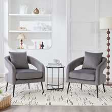 Load image into Gallery viewer, Open Back Accent Chair, Round Sofa Lounge Armchair
