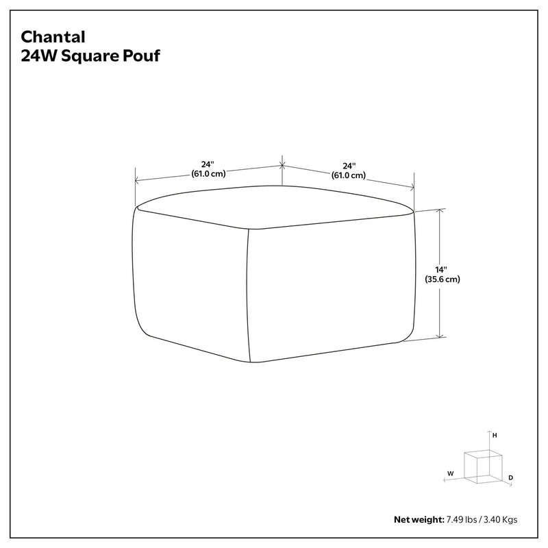 Chantal - Square Pouf