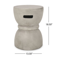 Load image into Gallery viewer, Outdoor Side Table With Hourglass Shape - Gray
