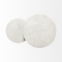 Load image into Gallery viewer, 21" Marble Round End Table - Black And White
