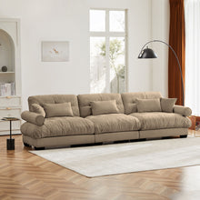 Load image into Gallery viewer, Modern Oversize Sofa With Cloud Like Comfort, Featuring Waist And Throw Pillows
