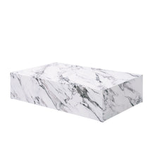 Load image into Gallery viewer, Faux Marble Block Coffee Table - White
