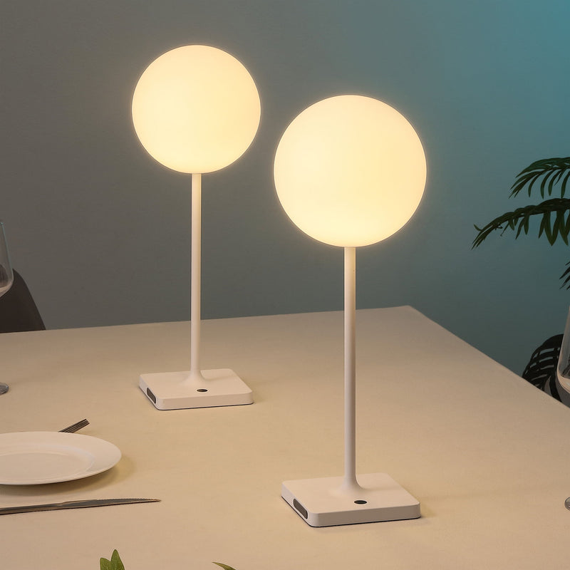 18" USB Table Lamps LED (Set of 2) - White