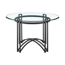 Load image into Gallery viewer, 48" Glass And Iron Round Top Dining Table - Black
