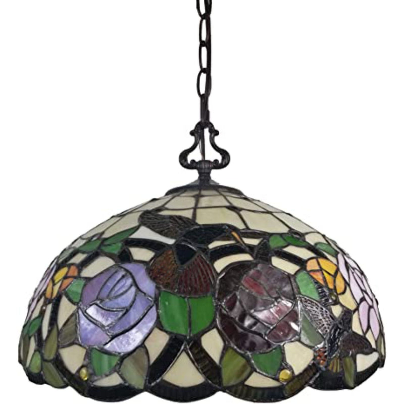 Unique Statement Two Light Glass Dimmable Chandelier With Shades - White / Red