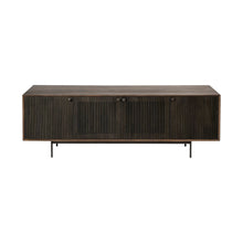 Load image into Gallery viewer, 72" Solid Wood Cabinet Enclosed Storage TV Stand - Brown
