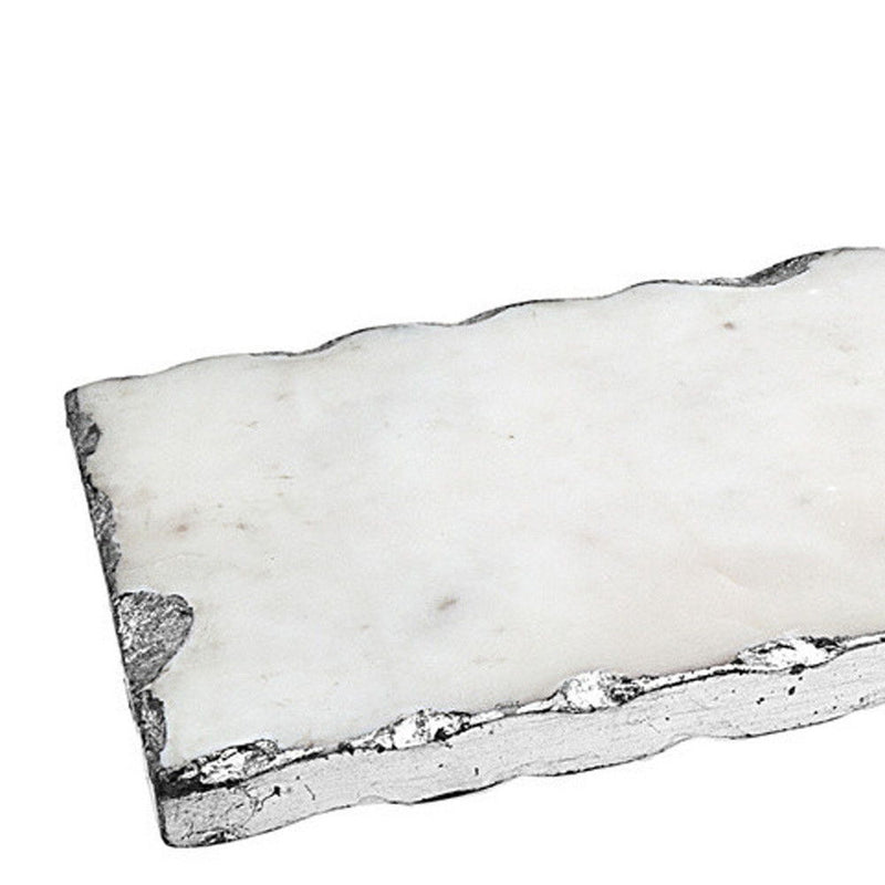 18" Rectangular Marble Vanity Tray - White