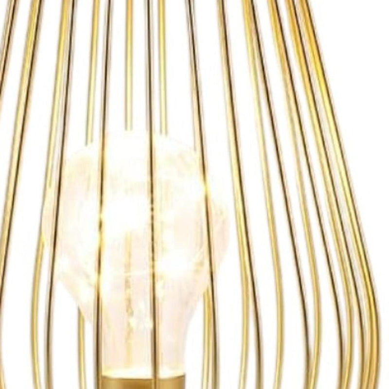 Geometric Novelty Lantern With Novelty Shade - Gold