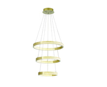 Load image into Gallery viewer, Candle Style 3 Light Metal LED Dimmable Chandelier - Gold
