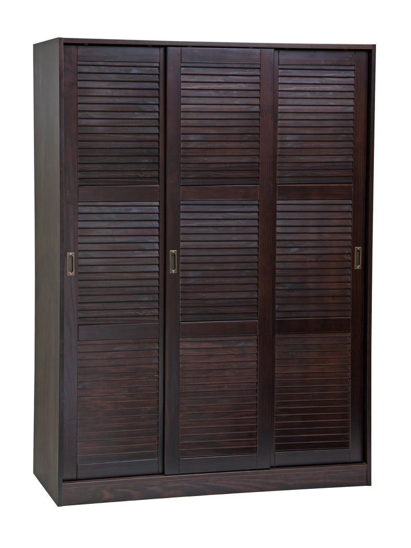 Solid Wood Three Door Combo Dresser (765047) - Dark Brown