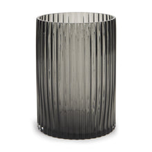 Load image into Gallery viewer, Cylinder Ribbed Table Vase (608311) - Black
