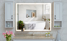 Load image into Gallery viewer, LED Bathroom Vanity Mirror Wall Mounted Adjustable / Warm / Natural Lights Anti-Fog Touch Switch With Memory Modern Smart Large Bathroom Mirrors

