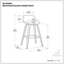 Load image into Gallery viewer, Randolph Bentwood - Counter / Bar Height Stool (Set of 2)
