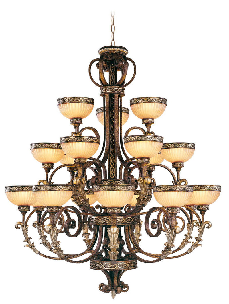 53" Multi Light Dimmable Chandelier With Shades - Bronze