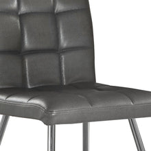 Load image into Gallery viewer, Tufted Faux Leather Dining Side Chairs (Set of 2) - Gray
