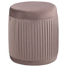 Load image into Gallery viewer, Pescadero - Round Upholstered Ottoman - Mauve
