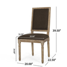 Load image into Gallery viewer, French Country Style Dining Chair With Upholstered Seating And Fluted Legs
