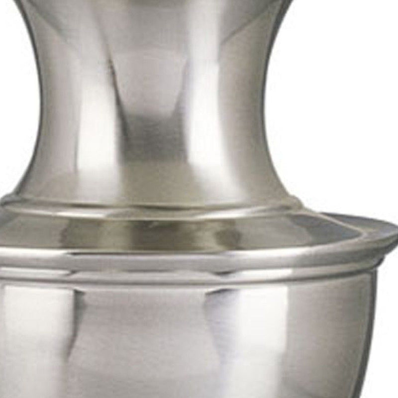 28" Metal Urn Table Lamp With White Classic Empire Shade - Nickel