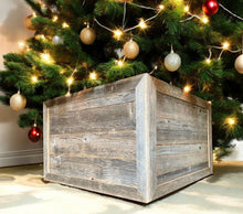 Load image into Gallery viewer, Weathered Plank Christmas Tree Collar (379884) - Natural / Gray
