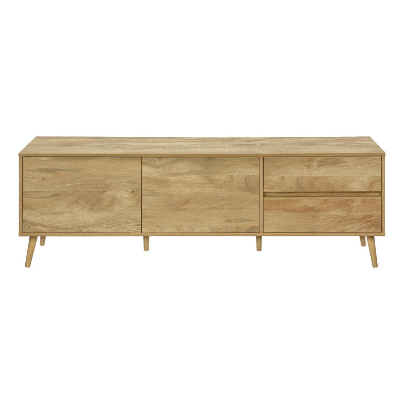 TV Stand Console With Storage Drawers And Cabinets - Walnut